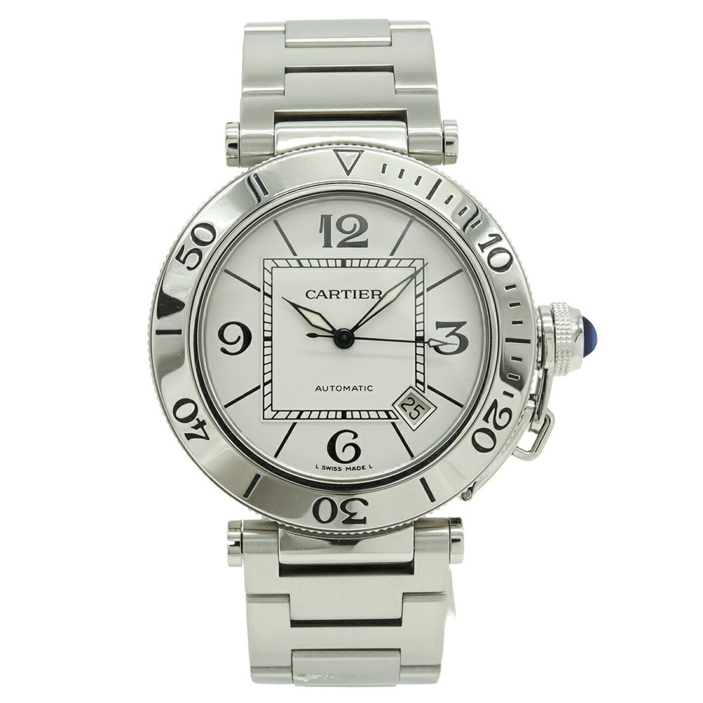 Cartier Pasha Seatimer, silver dial, automatic transmission, men's watch, W31...